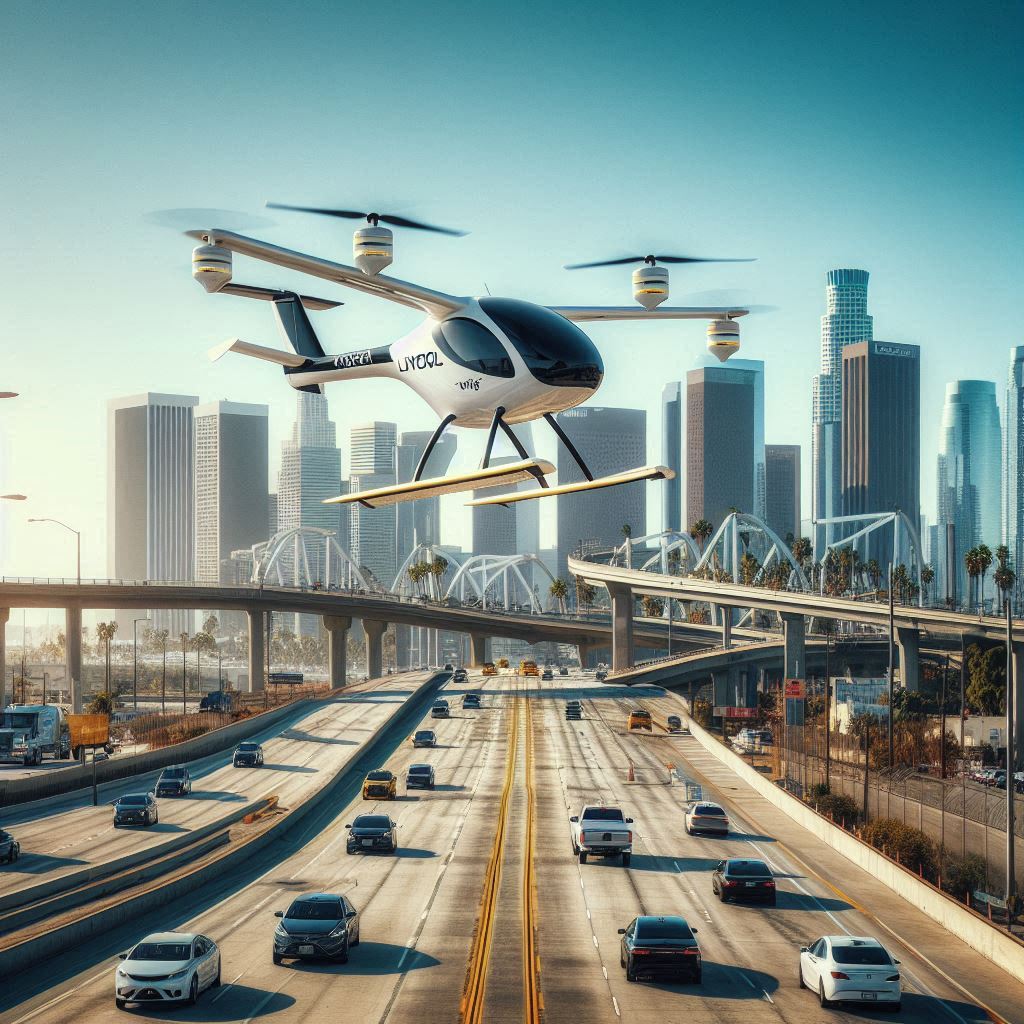 Air Taxi landing at Vertiport